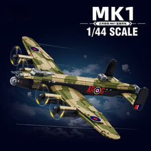 Load image into Gallery viewer, 1382PCS MOC Military MK1 Lancaster Avro 691 Lancastrian Air Fighter Plane Model Toy Building Block Brick Gift Kids DIY Set New 1:44
