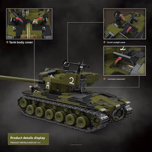 Load image into Gallery viewer, 1322PCS MOC Military T26E4 Super Pershing Pilot #1 Tank Figure Model Toy Building Block Brick Gift Kids DIY Set New 1:28
