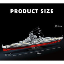 Load image into Gallery viewer, 2738PCS MOC Military Large Schlachtschiff Tirpitz Battleship Model Toy Building Block Brick Gift Kids DIY Set New 1:300
