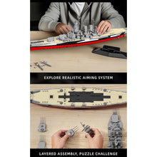 Load image into Gallery viewer, 2662PCS MOC Military Large USS North Carolina Class Battleship Ship BB-55 Model Toy Building Block Brick Gift Kids DIY Set New 1:300
