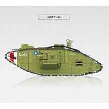 Load image into Gallery viewer, 900PCS MOC Military Heavy Tank MK.V Model Toy Building Block Brick Gift Kids DIY Set New 1:35
