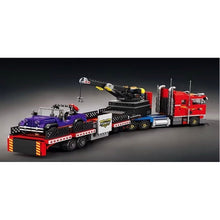 Load image into Gallery viewer, 1387PCS MOC Technic Speed Red Trailer Flatbed Truck Crane‌ Jeep Model Toy Building Block Brick Gift Kids DIY Set New
