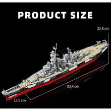 Load image into Gallery viewer, 2956PCS MOC Military Large USS Montana Class Battleship BB-67 Model Toy Building Block Brick Gift Kids DIY Set New 1:300
