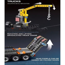 Load image into Gallery viewer, 1404PCS MOC Technic Speed Trailer Flatbed Truck Crane‌ Model Toy Building Block Brick Gift Kids DIY Set New
