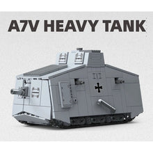 Load image into Gallery viewer, 920PCS MOC Military A7V Heavy Tank Model Toy Building Block Brick Gift Kids DIY Set New 1:35
