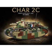 Load image into Gallery viewer, 1766PCS MOC Military CHAR 2C Tank Model Toy Building Block Brick Gift Kids DIY Set New 1:35
