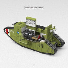 Load image into Gallery viewer, 900PCS MOC Military Heavy Tank MK.V Model Toy Building Block Brick Gift Kids DIY Set New 1:35

