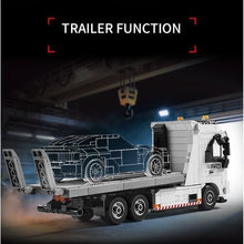 Load image into Gallery viewer, 670PCS MOC Military Technic Speed White FH16 Mega Flatbed Tow Pro Truck Model Toy Building Block Brick Gift Kids DIY Set New
