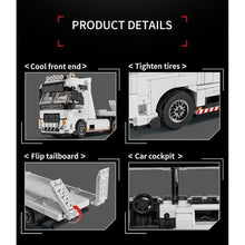 Load image into Gallery viewer, 670PCS MOC Military Technic Speed White FH16 Mega Flatbed Tow Pro Truck Model Toy Building Block Brick Gift Kids DIY Set New
