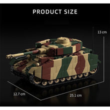 Load image into Gallery viewer, 1641PCS MOC Military Panzer IV H Tank Figure Model Toy Building Block Brick Gift Kids DIY Set New 1:28
