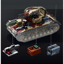 Load image into Gallery viewer, 1474PCS MOC Military Flakpanzer IV Wirbelwind Tank Model Toy Building Block Brick Gift Kids DIY Set New 1:28
