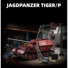 Load image into Gallery viewer, 2125PCS MOC Military Red Large Jagdpanzer Tiger/P Heavy Tank Destroyer Scene Model Toy Building Block Brick Gift Kids DIY Set New 1:28
