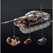 Load image into Gallery viewer, 1780PCS MOC Military Tiger II Tank Figure Model Toy Building Block Brick Gift Kids DIY Set New 1:28
