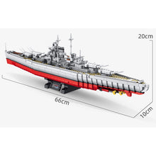 Load image into Gallery viewer, 1602PCS Military KMS Bismarck Battleship Model Toy Building Block Brick Gift Kids Compatible Lego

