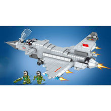 Load image into Gallery viewer, 650PCS Military WW2 J-10 Vigorous Dragon Air Fighter Aircraft Figure Model Toy Building Block Brick Gift Kids Compatible Lego
