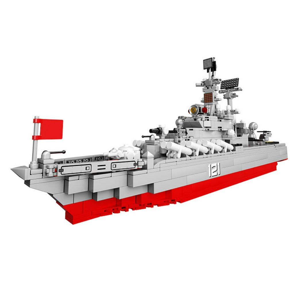 831PCS Military WW2 Moskva Guided Missile Cruiser Slava Battle Ship Fi ...