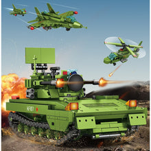 Load image into Gallery viewer, 545PCS Military WW2 4in3 Z-9 Tank Air Fighter Aircraft Helicopter Model Toy Building Block Brick Gift Kids Compatible Lego
