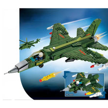 Load image into Gallery viewer, 686PCS Military WW2 Chengdu J-7 Fishbed Air Fighter Aircraft Figure Model Toy Building Block Brick Gift Kids Compatible Lego
