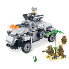 Load image into Gallery viewer, 289PCS Military WW2 Sdkfz 221 Wheeled Armored Vehicle Car Figure Model Toy Building Block Brick Gift Kids
