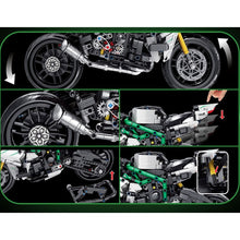 Load image into Gallery viewer, 858PCS Technic MOC Kawasaki Ninja Motorcycle Motor Bike Model Toy Building Block Brick Gift Kids Compatible Lego
