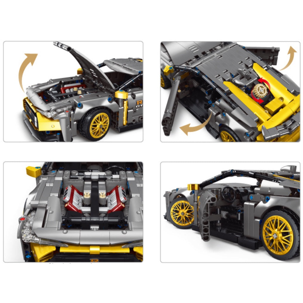 Briques de Construction Technic Compatible avec LEGO Technic - Voiture  Nissan GTR Speed Racing 1324 Pièces - Brick Tech - Blocs compatibles avec Lego  Technic