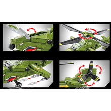 Load image into Gallery viewer, 356PCS Military WW2 CAIC Z-10 Fiery Thunderbolt Helicopter Figure Model Toy Building Block Brick Gift Kids Compatible Lego

