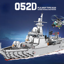 Load image into Gallery viewer, 2130PCS Military WW2 PLA NAVY Type 052D Luyang Class Guided Missile Destroyer Figure Model Toy Building Block Brick Gift Kids Compatible Lego
