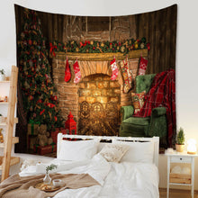 Load image into Gallery viewer, Tapestry Home Decor Wall Hanging Living Room Bedroom Christmas Santa Fireplace
