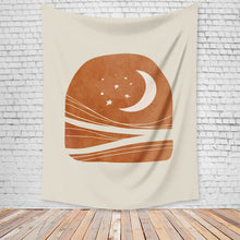 Load image into Gallery viewer, Tapestry Home Decor Wall Hanging Living Bed room Tablecloth Moon Sun Raw Natural
