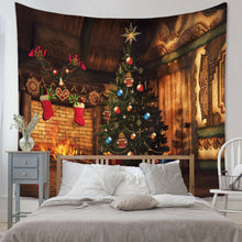 Load image into Gallery viewer, Tapestry Home Decor Wall Hanging Living Room Bedroom Christmas Santa Fireplace
