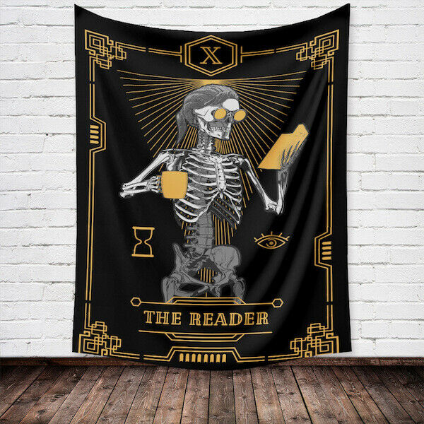 Tapestry Home Decor Wall Hanging Living Bed room Tablecloth Skull Tarot Reader
