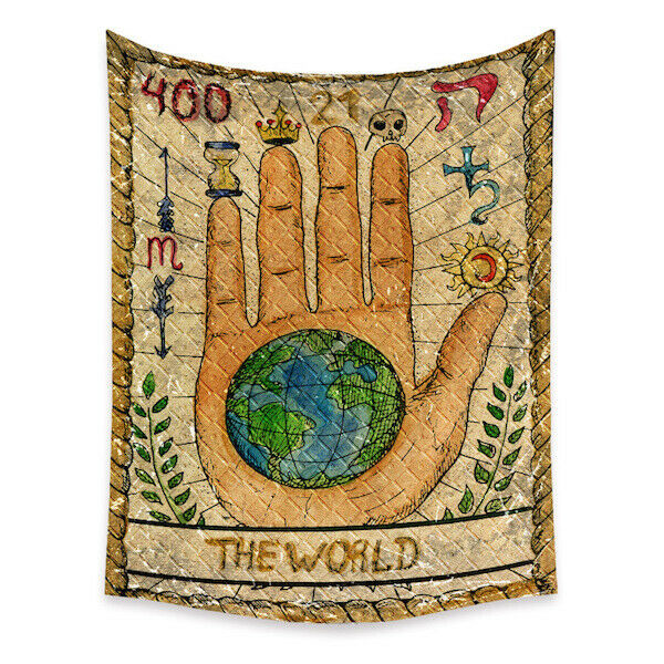 Tapestry Home Decor Wall Hanging Living Bed room Tablecloth Tarot Card World