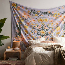 Load image into Gallery viewer, Tapestry Home Decor Wall Hanging Living Bed room Tablecloth Flower Flora Pattern
