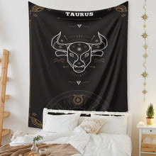 Load image into Gallery viewer, Tapestry Home Decor Wall Hanging Living Bed room Tablecloth Zodiac Taurus
