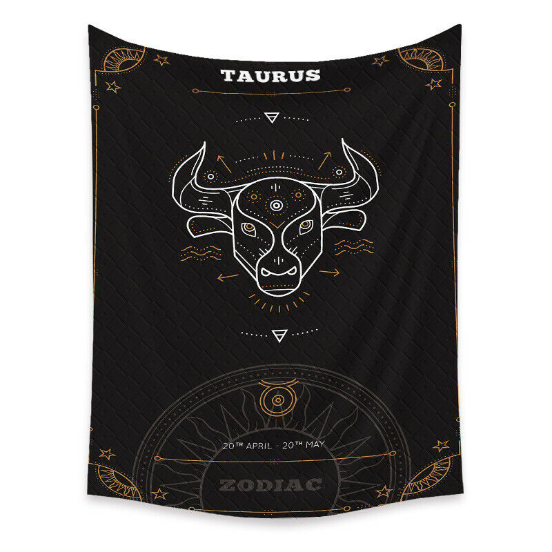 Tapestry Home Decor Wall Hanging Living Bed room Tablecloth Zodiac Taurus