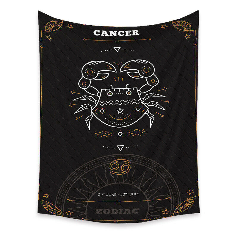 Tapestry Home Decor Wall Hanging Living Bed room Tablecloth Zodiac Cancer