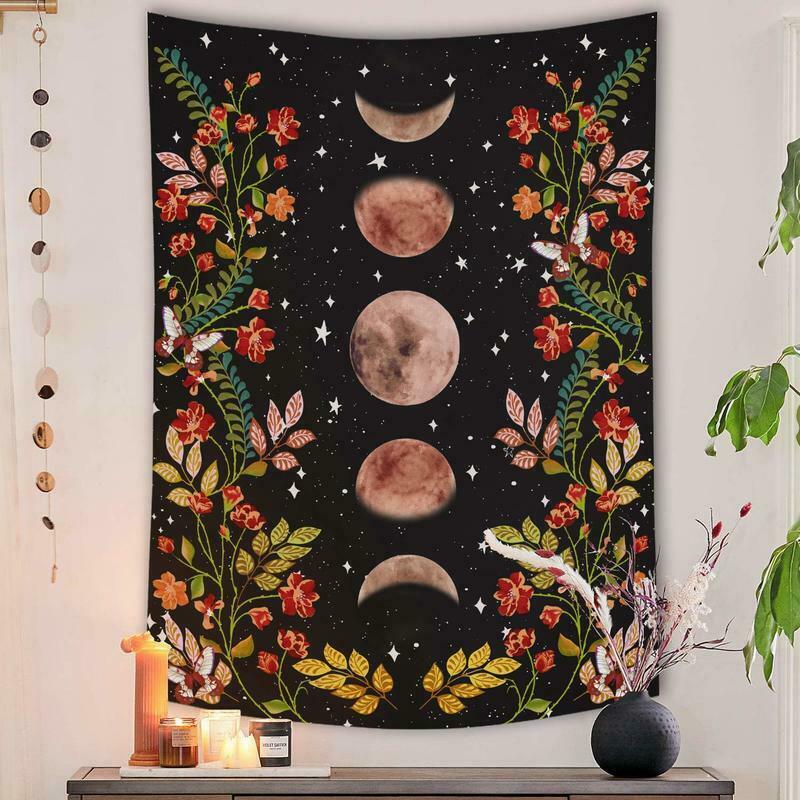 Tapestry Home Decor Wall Hanging Living Bed room Tablecloth Bohemia Moon flora