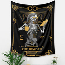 Load image into Gallery viewer, Tapestry Home Decor Wall Hanging Living Bed room Tablecloth Skull Tarot Reader
