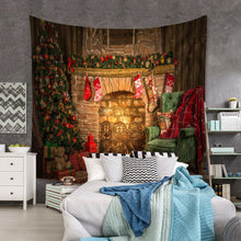 Load image into Gallery viewer, Tapestry Home Decor Wall Hanging Living Room Bedroom Christmas Santa Fireplace
