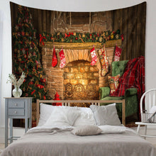 Load image into Gallery viewer, Tapestry Home Decor Wall Hanging Living Room Bedroom Christmas Santa Fireplace
