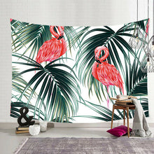 Load image into Gallery viewer, Tapestry Home Decor Wall Hanging Living Room Bedroom Tropical Flamingo Green
