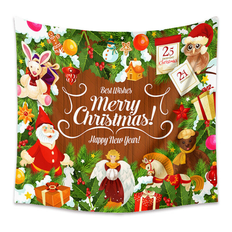 Tapestry Home Decor Wall Hanging Living Room Bedroom Christmas Santa Claus