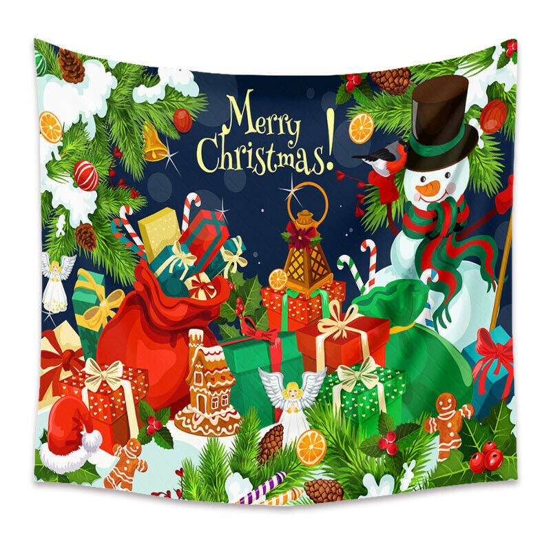 Tapestry Home Decor Wall Hanging Living Room Bedroom Christmas Snowman Gift