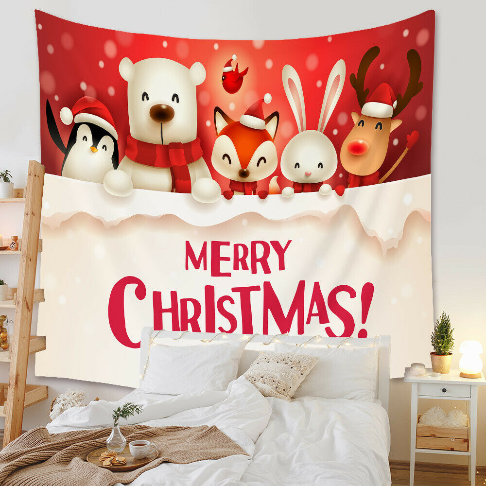 Tapestry Home Decor Wall Hanging Living Room Bedroom Christmas Santa Claus