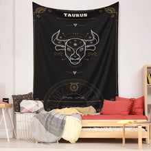 Load image into Gallery viewer, Tapestry Home Decor Wall Hanging Living Bed room Tablecloth Zodiac Taurus
