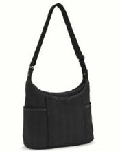Load image into Gallery viewer, Thirty One Free To Be Carry All Purse Sling Travel Cross body bag 31 Gift in Black Twill Stripe
