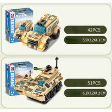 Load image into Gallery viewer, 445PCS Military WW2 8 Sets Tank IFV APC Model Toy Building Block Brick Gift Kids Compatible Lego
