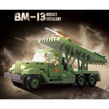 Load image into Gallery viewer, 731PCS Military WW2 BM-13 Rocket Artillery Katyusha Truck Figure Model Toy Building Block Brick Gift Kids
