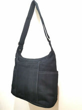 Load image into Gallery viewer, Thirty One Free To Be Carry All Purse Sling Travel Cross body bag 31 Gift in Black Twill Stripe
