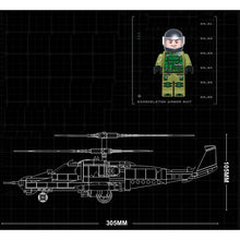 Load image into Gallery viewer, 356PCS WW2 Military Kamov KA50 Helicopter Figure Model Toy Building Block Brick Gift Kids Compatible Lego
